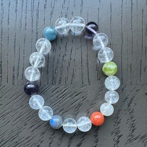 DIY Clear quartz bracelet 10mm SIZE 7’